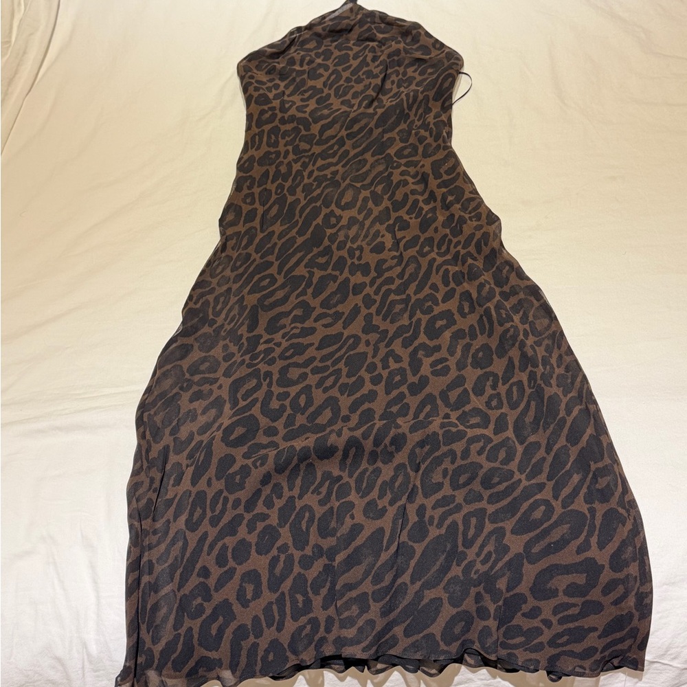 Réalisation Par Black Leopard-Print Slip Midi Dress - Picture 3 of 3